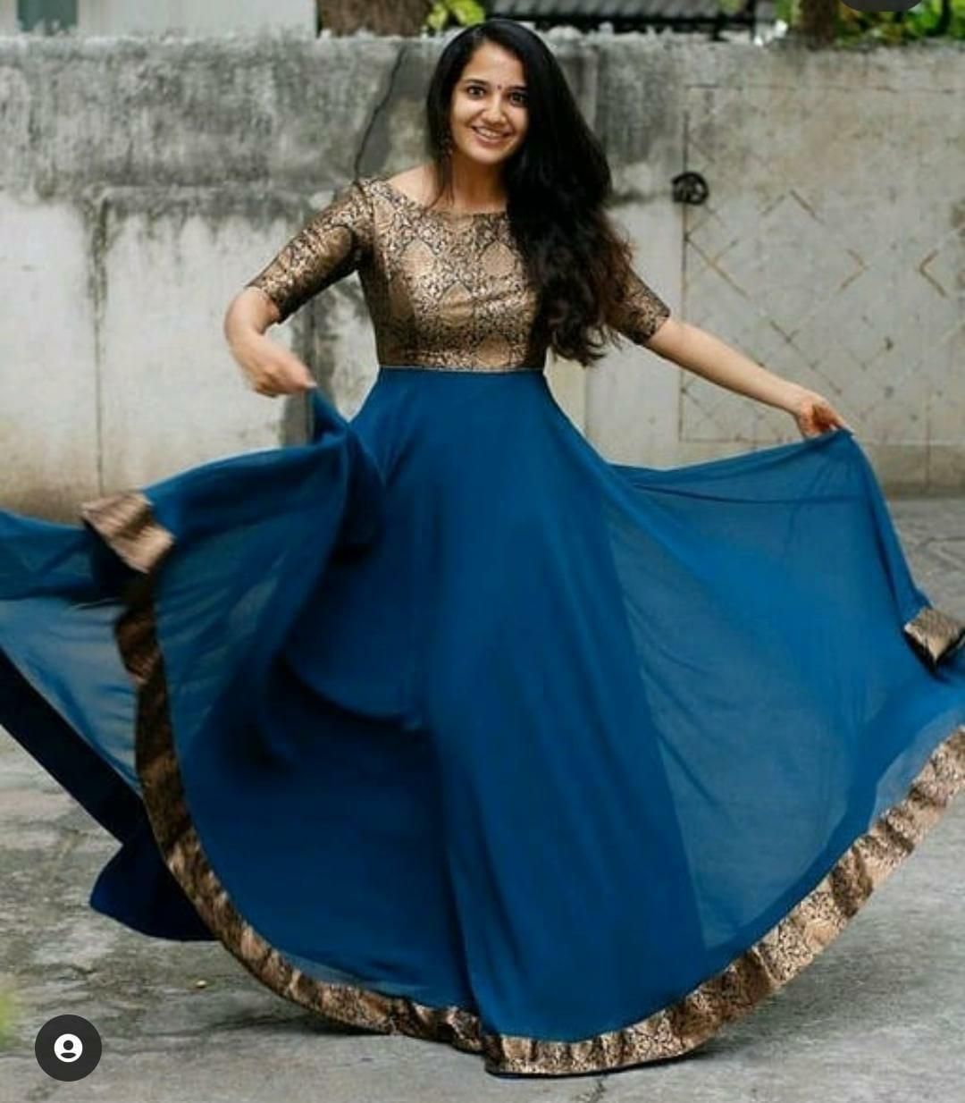 Special Jacquard Work Georgette Gowns