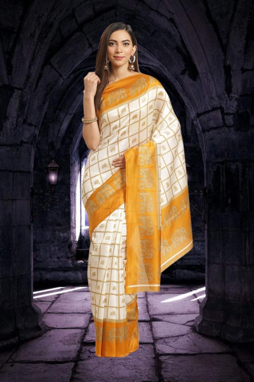 Delicate Printed Art Silk Sarees