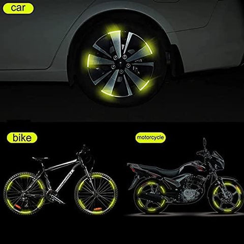 20Pcs Car Wheel Radium Sticker| Car & Bike Wheel Decoration Reflective Sticker