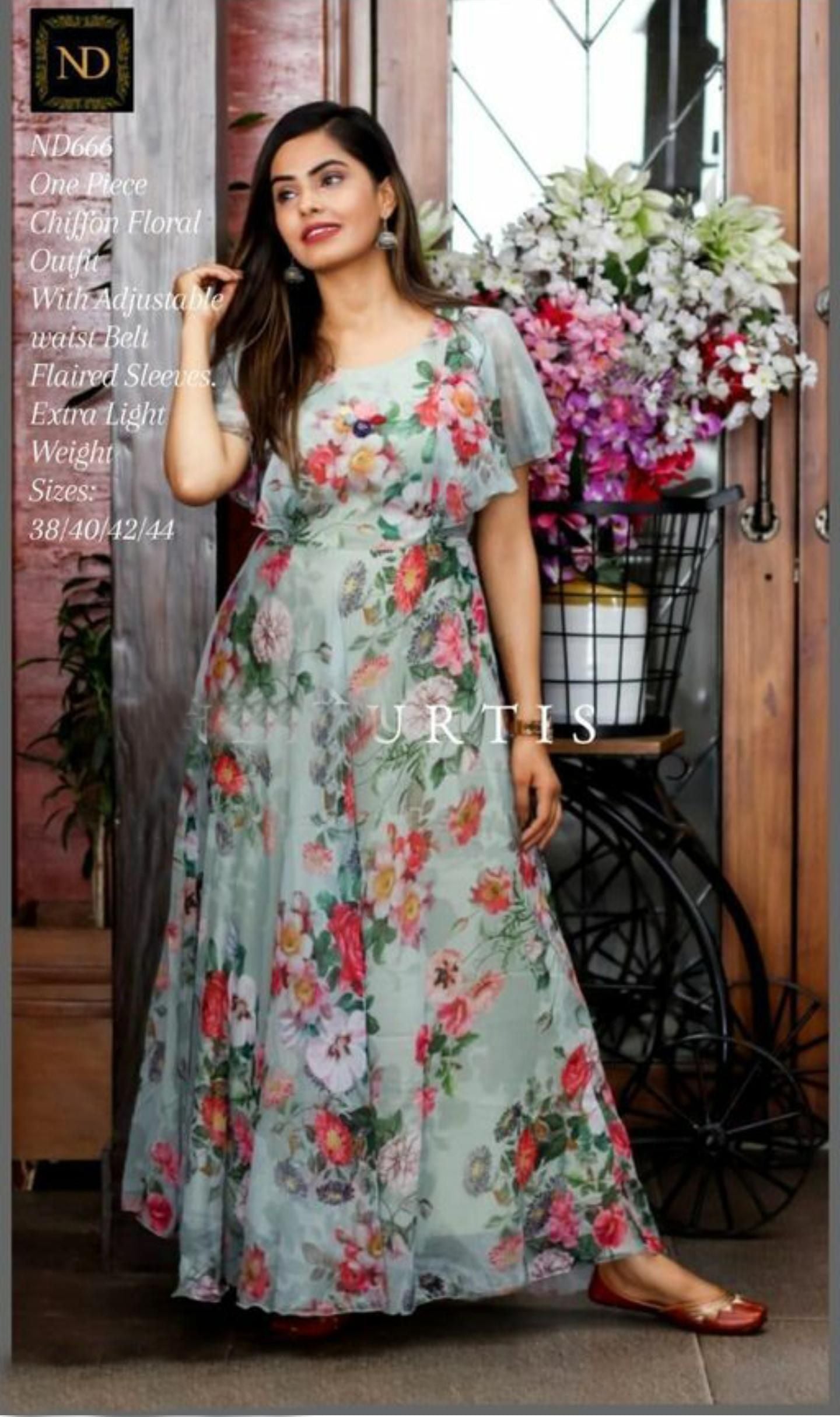 Fancy   Printed Georgette Kurti