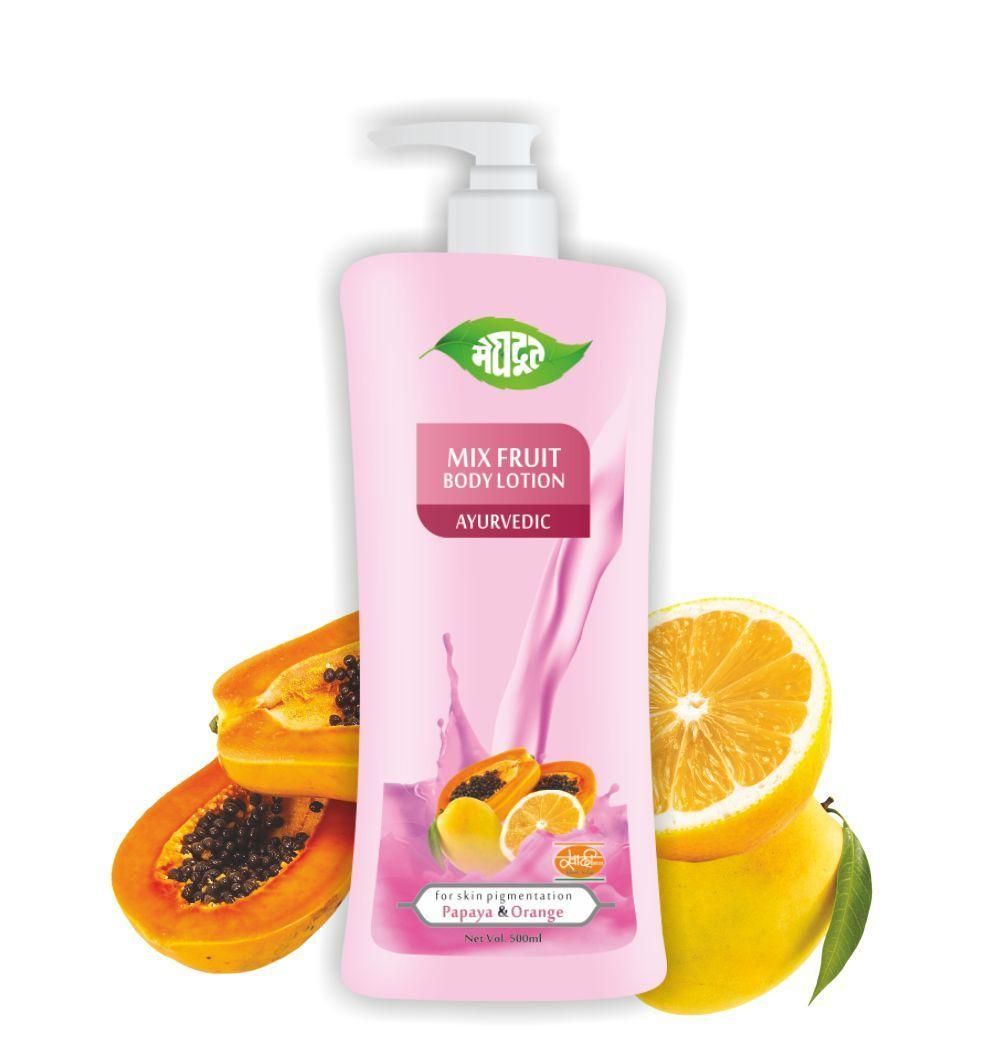 Meghdoot Mix Fruit Body Lotion 500 ml Pack of 2