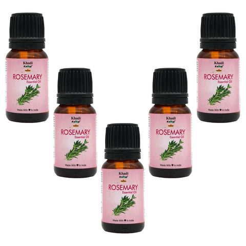 Khadi Kamal Herbal 100 Pure Natural & Organic Rosemary Oil For Men And Women For Hair And Skin 10ml Pack of 5