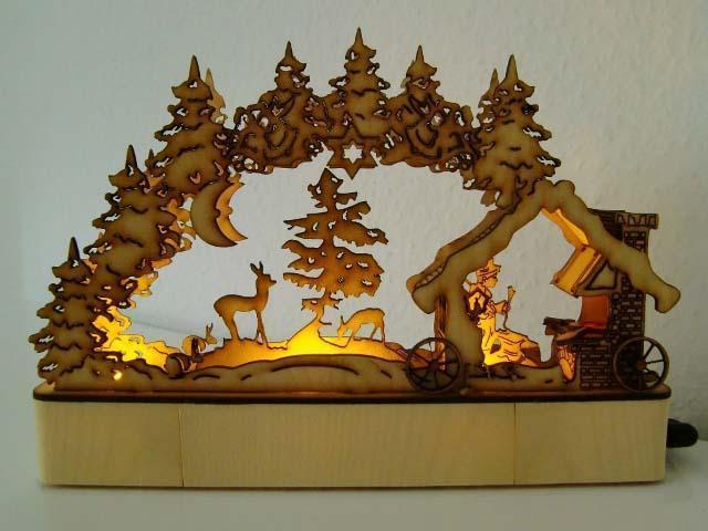 Premium Quality Raw MDF Christmas Ornaments Lamp  - Christmas DIY Decor and gifting