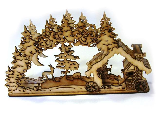 Premium Quality Raw MDF Christmas Ornaments Lamp  - Christmas DIY Decor and gifting