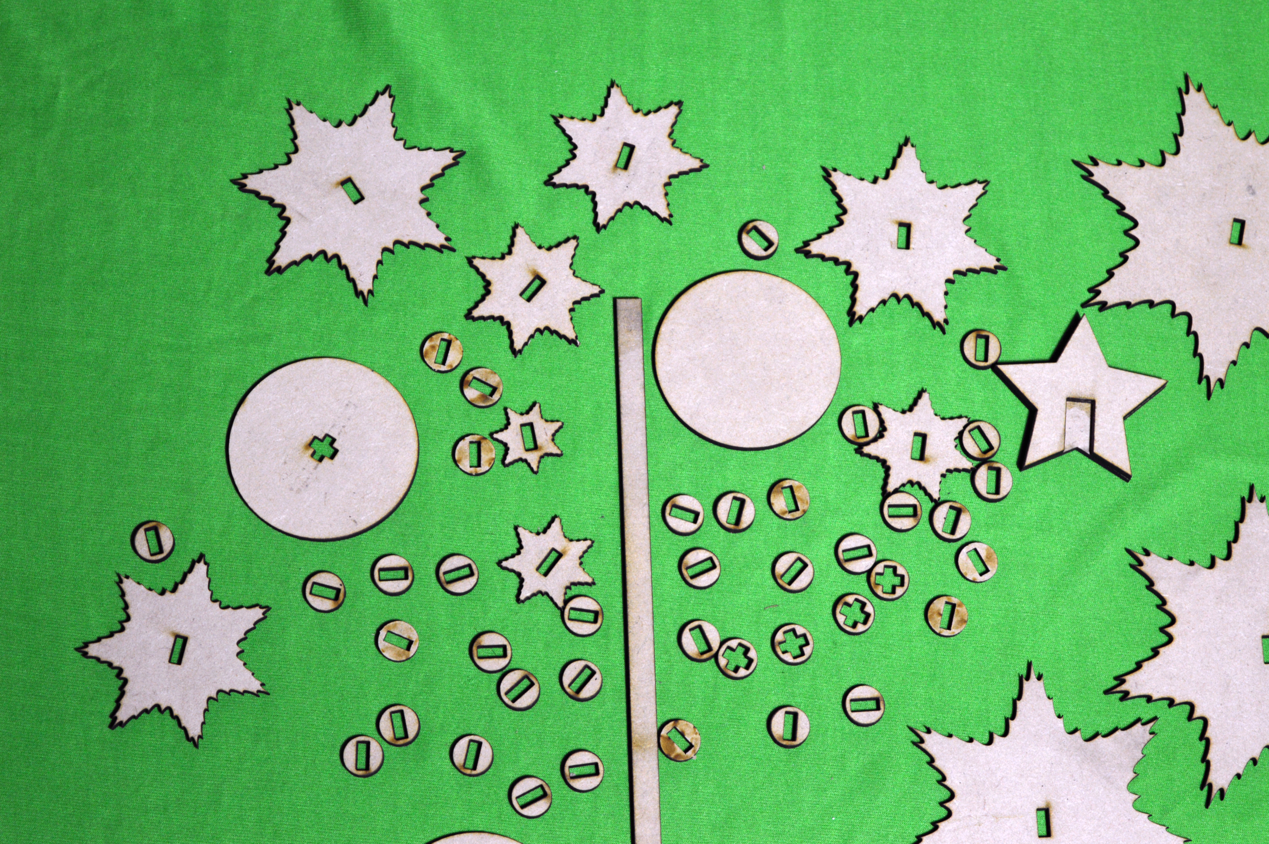 Premium Quality Raw MDF Christmas Tree for Craft and DIY decor - 1 Pc