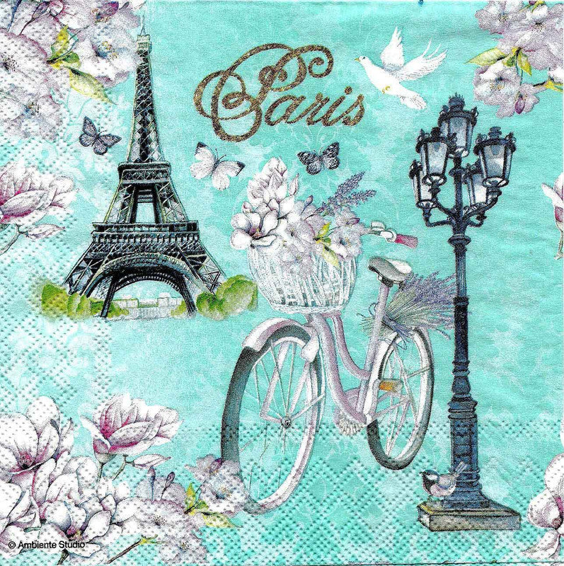 Decoupage-Tissue-Eiffel-Tower-in-blue-background-1-Pc