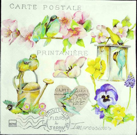 Decoupage Tissue/Napkin - Colorful flowers n pansy - 1 Pc