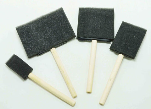 Flat Foam brushes for craft - 4 PCs