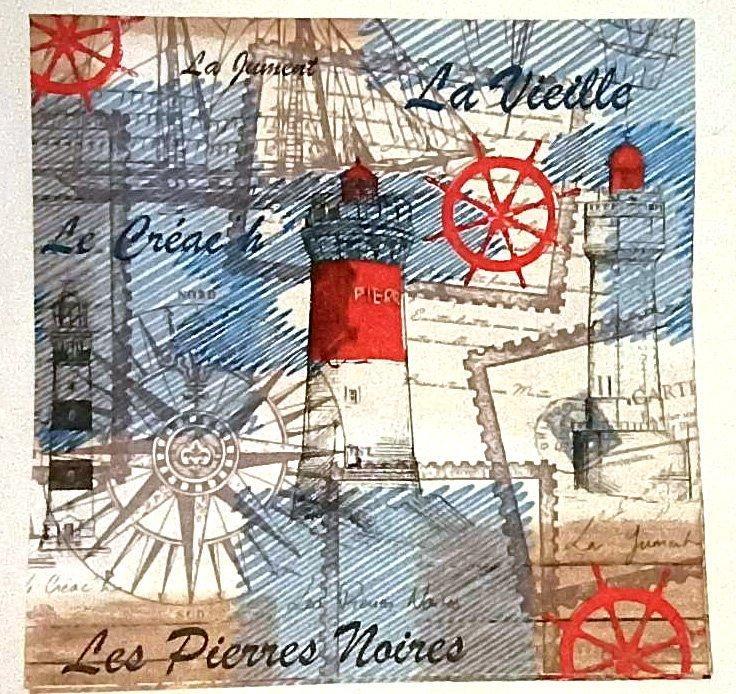 Decoupage Tissue/Napkin - Sea Side Light House - 1 Pc