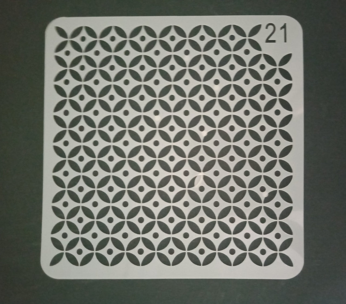 Stencil  for art and craft - round design - Size 5*5 inch - 1 Pc.