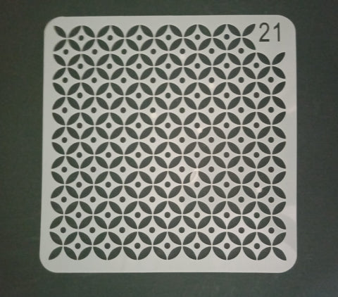 Stencil  for art and craft - round design - Size 5*5 inch - 1 Pc.