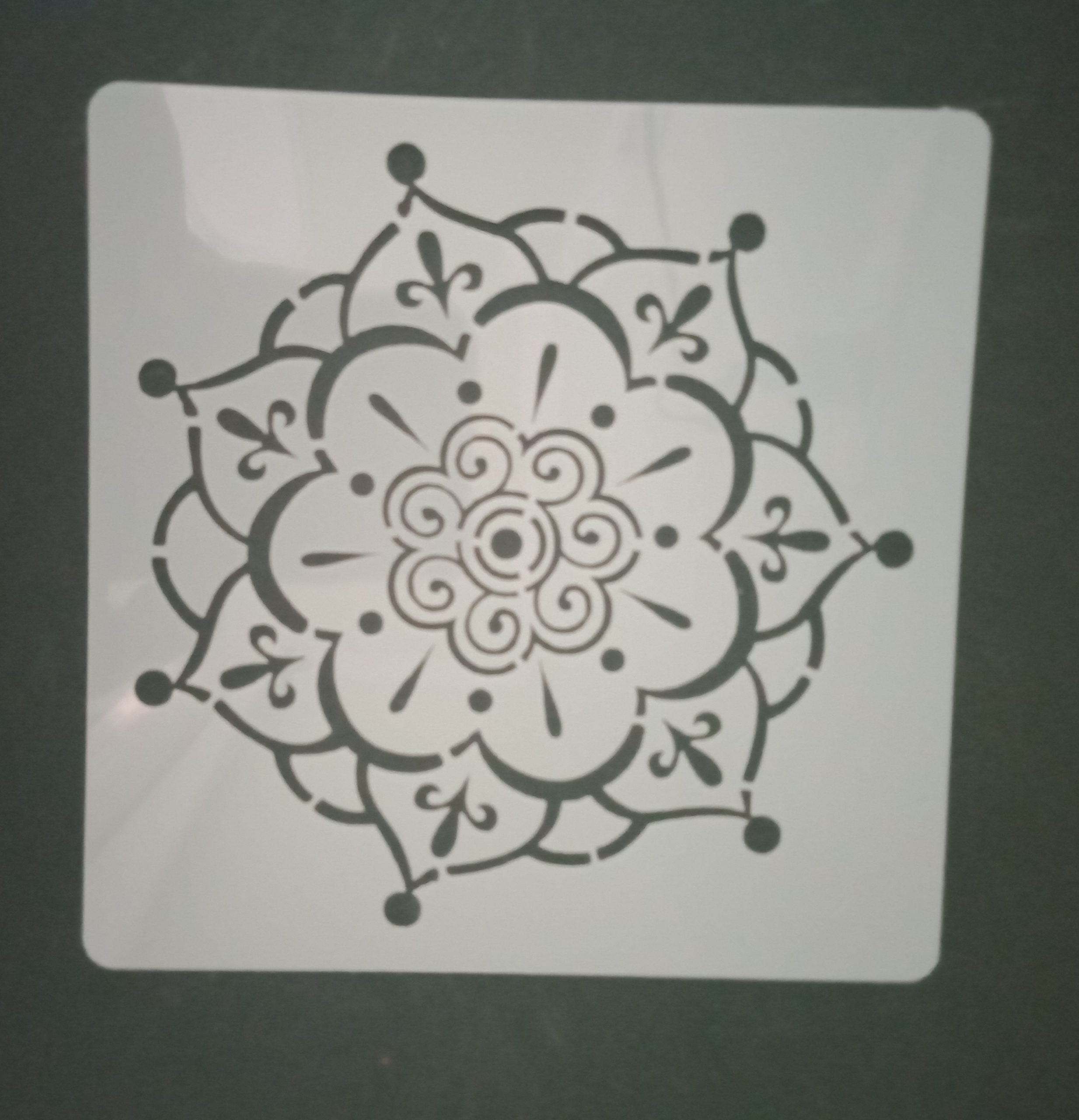 Stencil for art and craft - Mandala Art - Size 5*5 inch - 1 Pc.