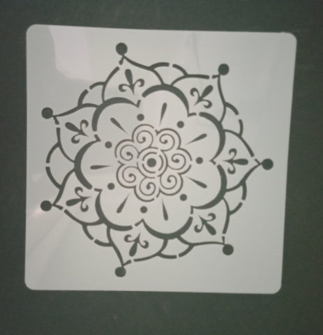 Stencil for art and craft - Mandala Art - Size 5*5 inch - 1 Pc.