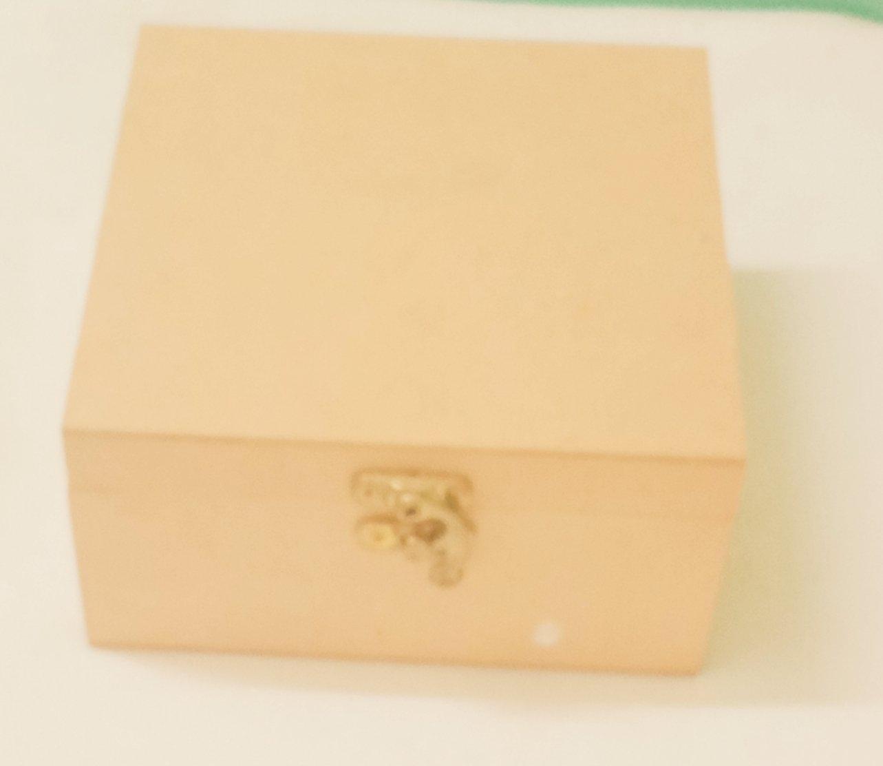 Premium Quality Raw MDF Wooden Box 6*6*3 Inch - 1 Pc