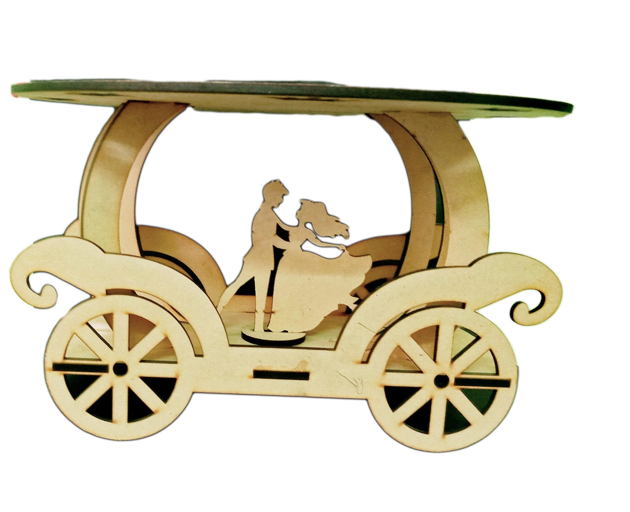 Premium  Quality RAW MDF Cake Top stand Laser cut design - 1 Pc