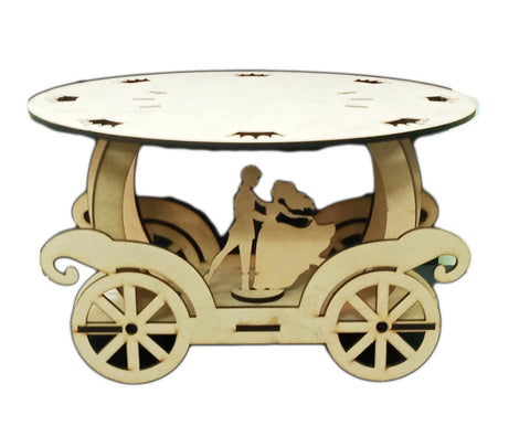 Premium  Quality RAW MDF Cake Top stand Laser cut design - 1 Pc