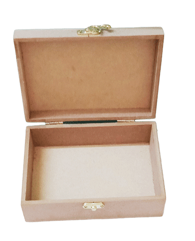 Premium Quality RAW MDF Wooden Box - 10*7*2.5 inch - 1 Pc