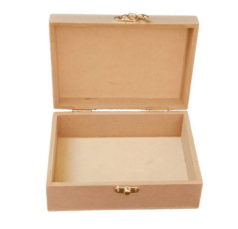 Premium Quality RAW MDF Wooden Rectangle Box - 7*5*2.5 inch - 1 Pc