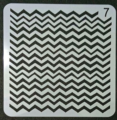 Art & Craft Stencil  - Zigzag Pattern -  size 5*5 inch - 1 P c