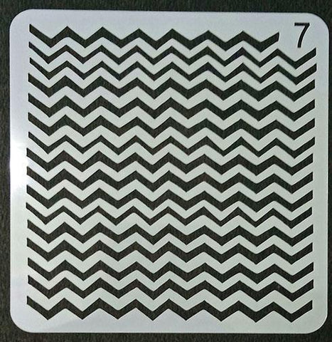 Art & Craft Stencil  - Zigzag Pattern -  size 5*5 inch - 1 P c