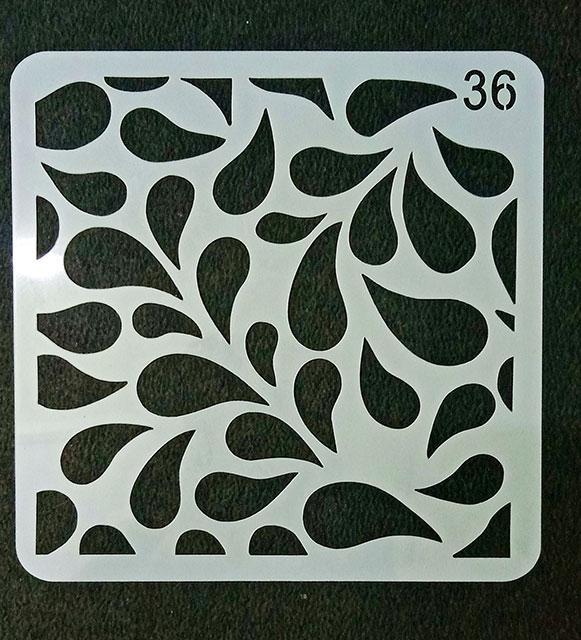 Art & Craft Stencil - Raindrop Petals - size 5*5 inch - 1 P c