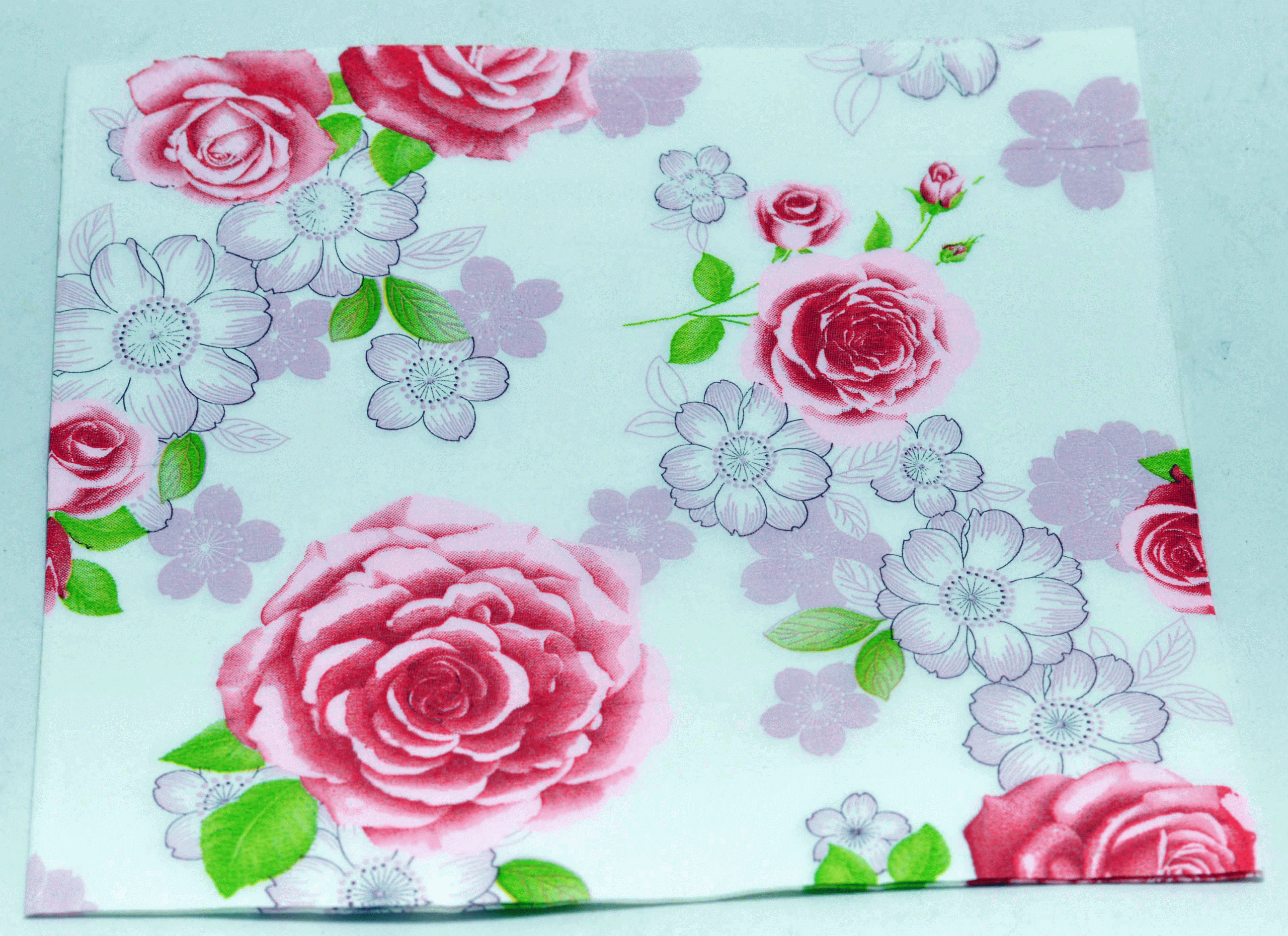 Decoupage tissue - Red Roses.