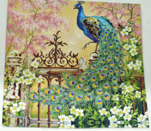 Decoupage tissue -Peacock - 1 Pc.