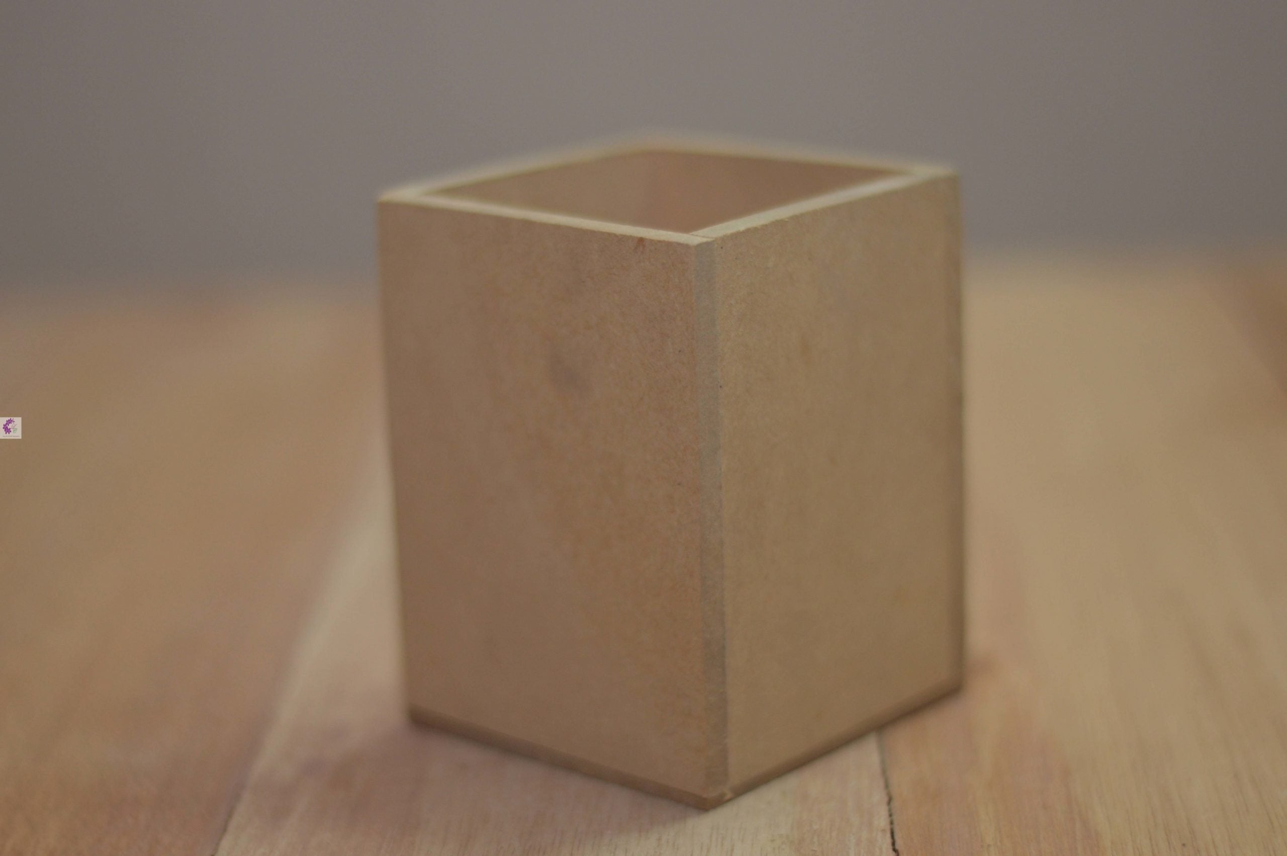 Premium Quality Raw MDF Wood Pen Stand - 1Pc.
