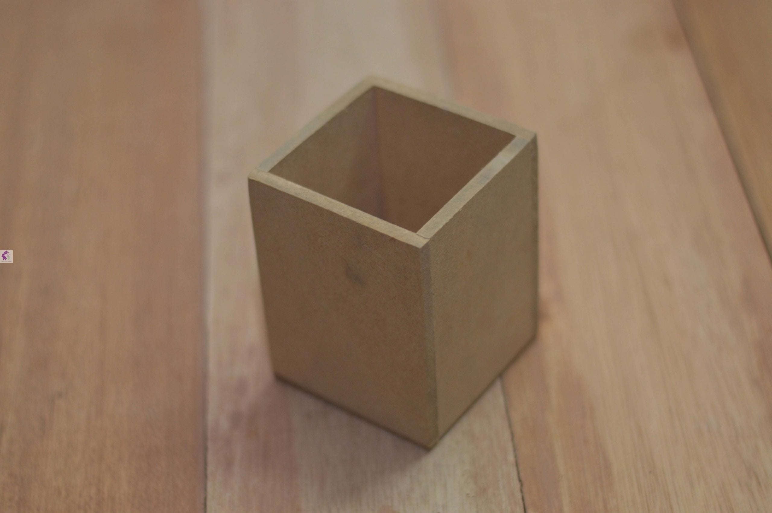 Premium Quality Raw MDF Wood Pen Stand - 1Pc.