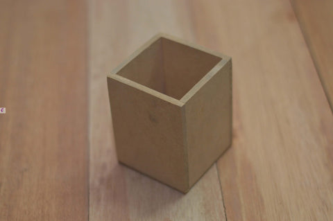 Premium Quality Raw MDF Wood Pen Stand - 1Pc.