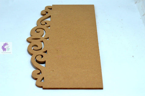 Premium Quality RAW MDF Wooden  Name Plate single side laser cut design - 1 Pc