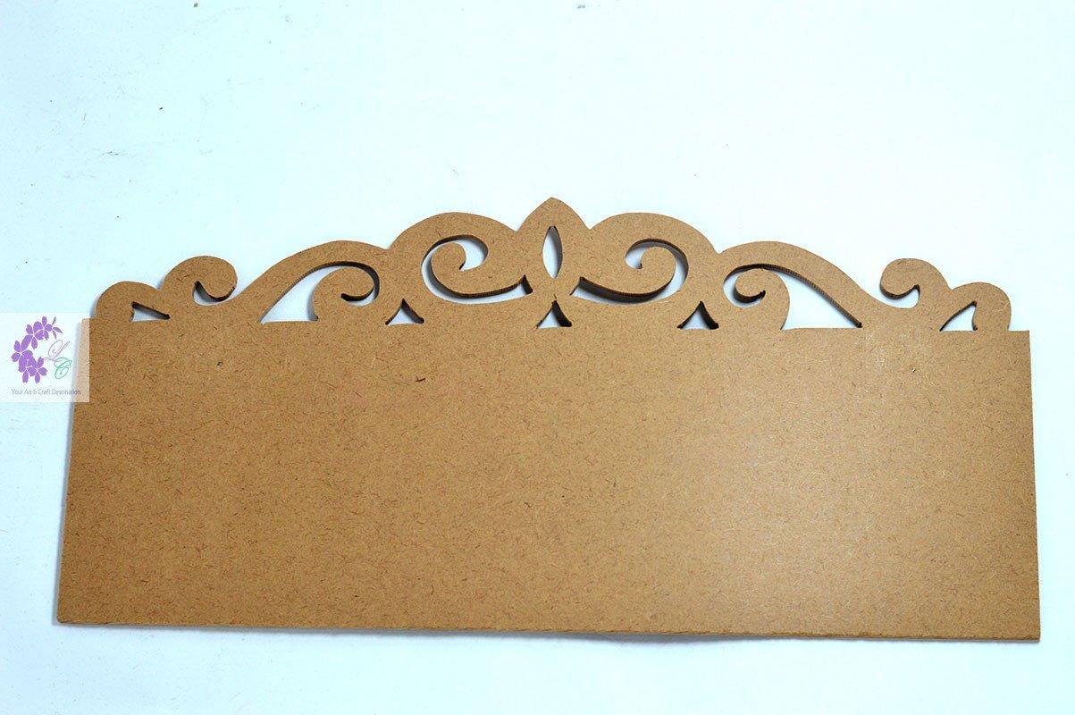 Premium Quality RAW MDF Wooden  Name Plate single side laser cut design - 1 Pc