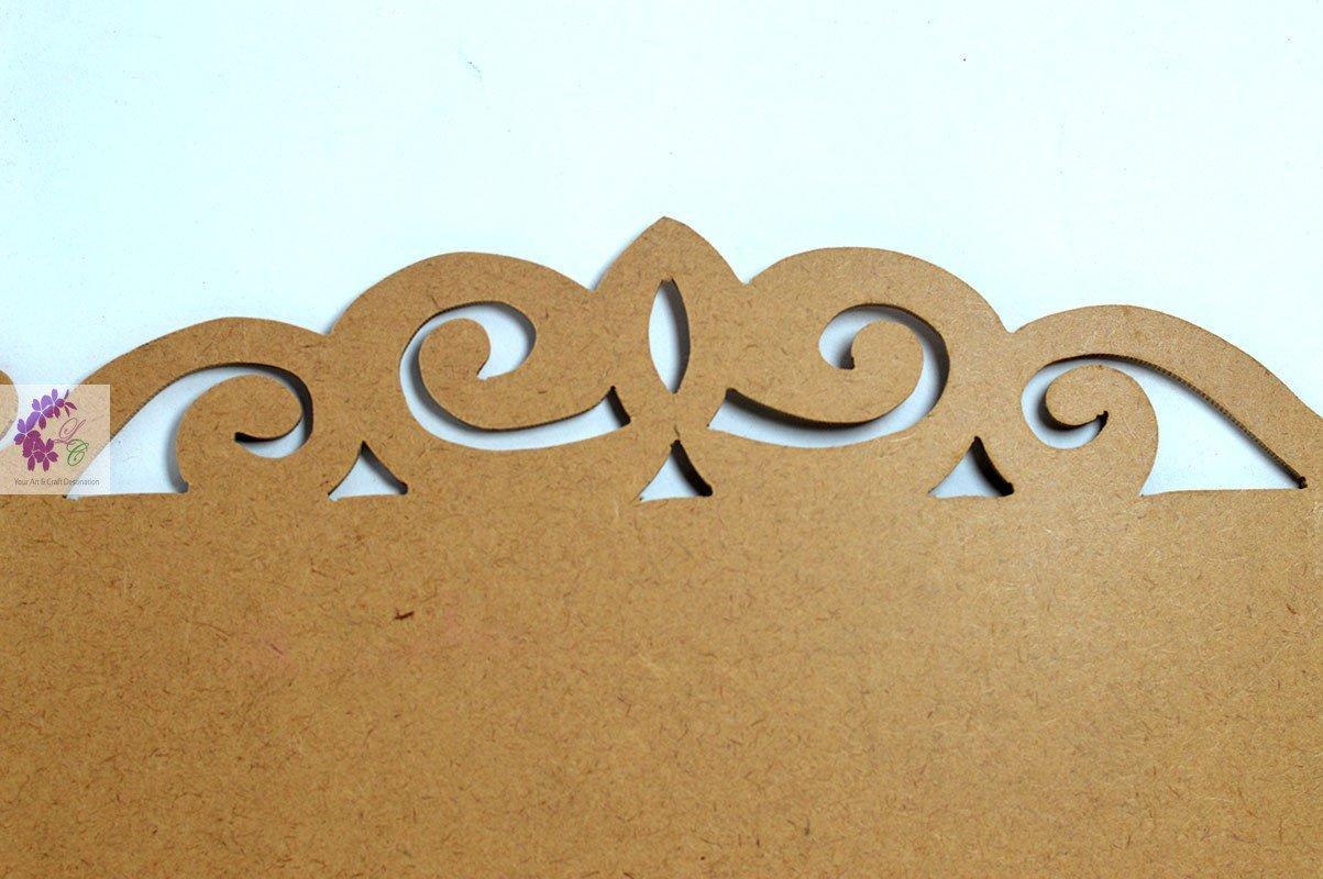 Premium Quality RAW MDF Wooden  Name Plate single side laser cut design - 1 Pc