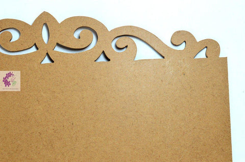 Premium Quality RAW MDF Wooden  Name Plate single side laser cut design - 1 Pc