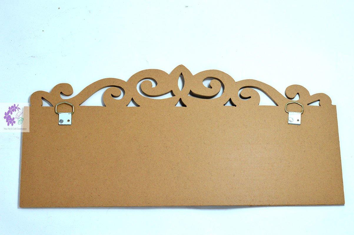 Premium Quality RAW MDF Wooden  Name Plate single side laser cut design - 1 Pc