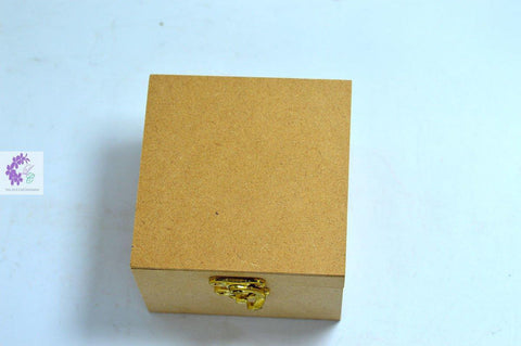Premium Quality Raw MDF Wooden Box 6*6*3 Inch - 1 Pc