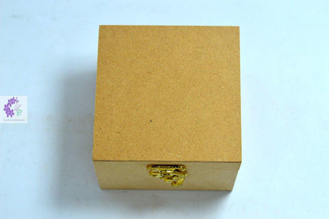 Premium Quality Raw MDF Wooden Box 6*6*3 Inch - 1 Pc