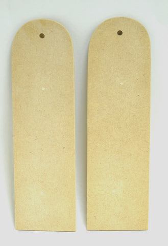 Premium Quality RAW MDF Wooden Bookmark - Round edge - 2 Pcs