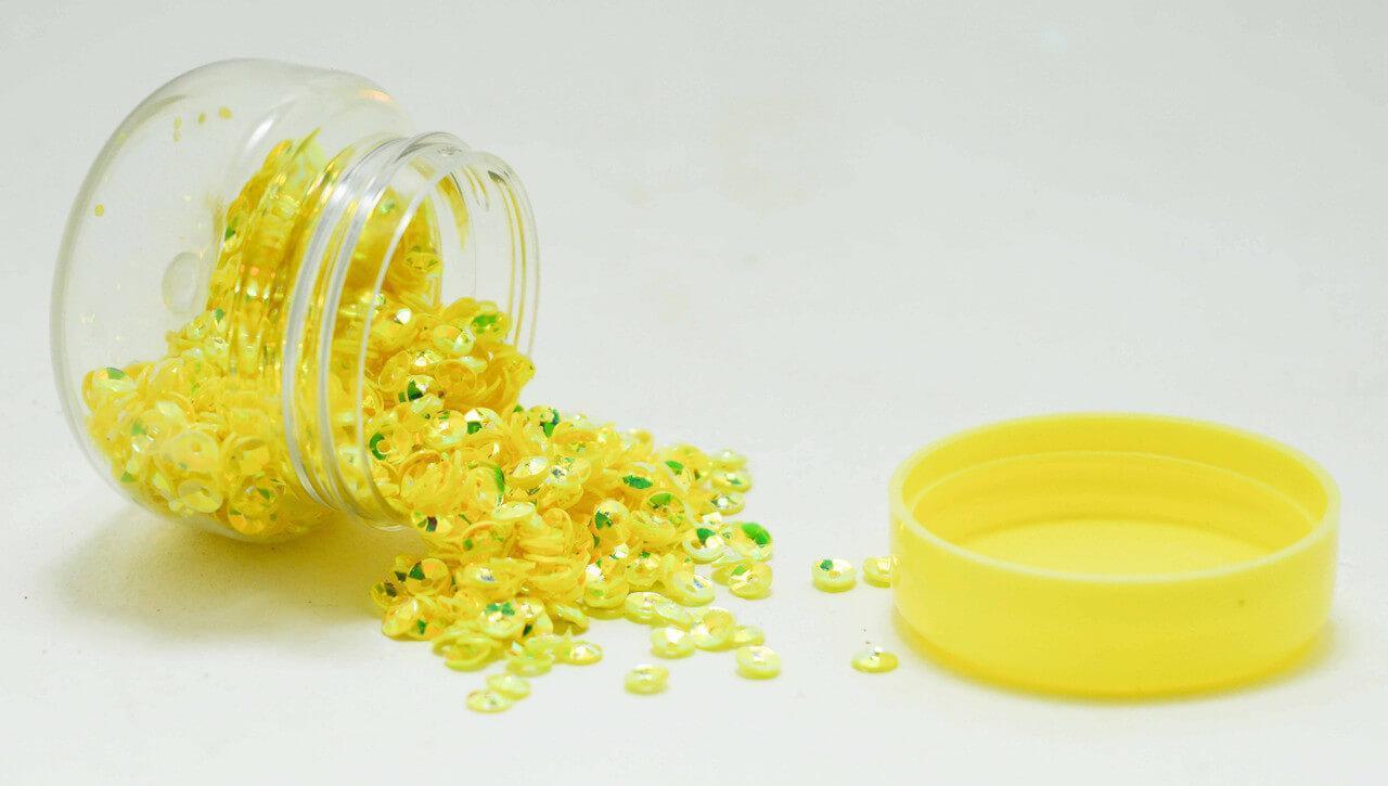 Shaker element for craft - Yellow color -1 Pc