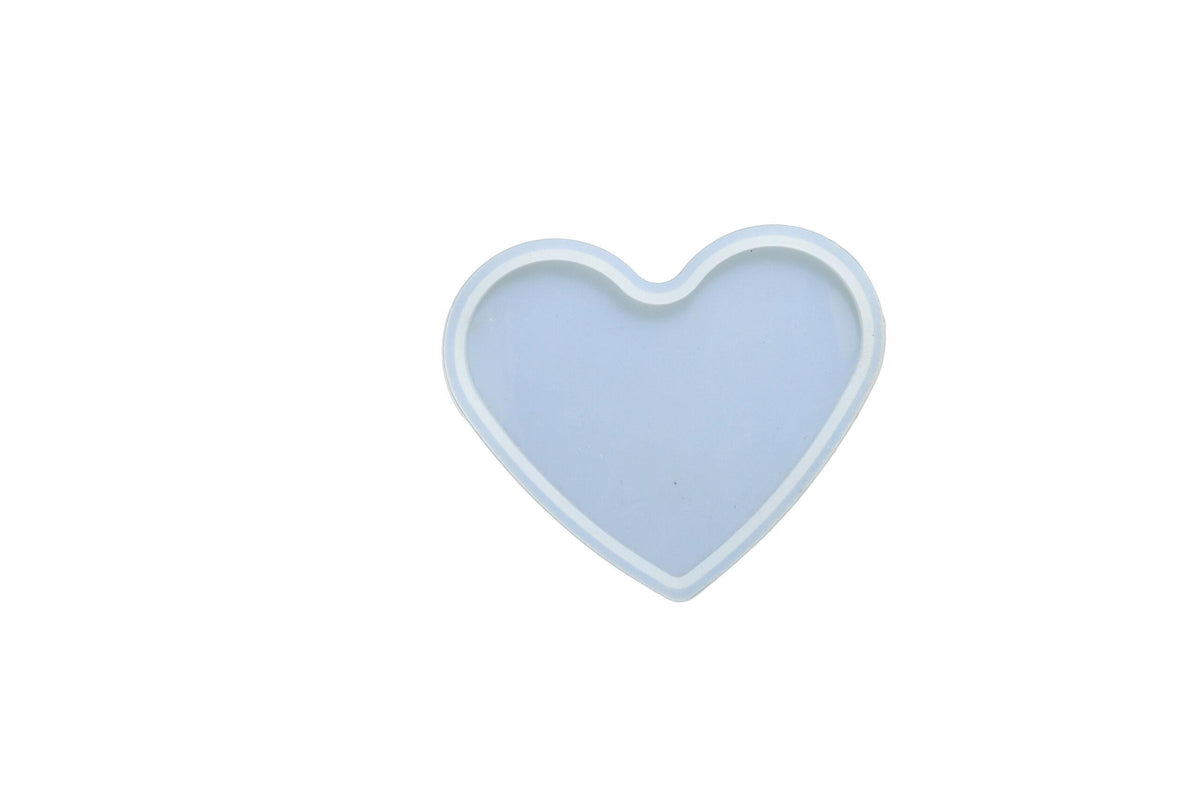 Silicon mold for resin art - Heart shape Coaster - 1 Pc