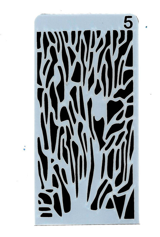 Stencil for art and craft - Size 8*4 inch - Abstract design - 1 Pc