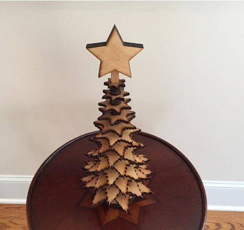 Premium Quality Raw MDF Christmas Tree for Craft and DIY decor - 1 Pc