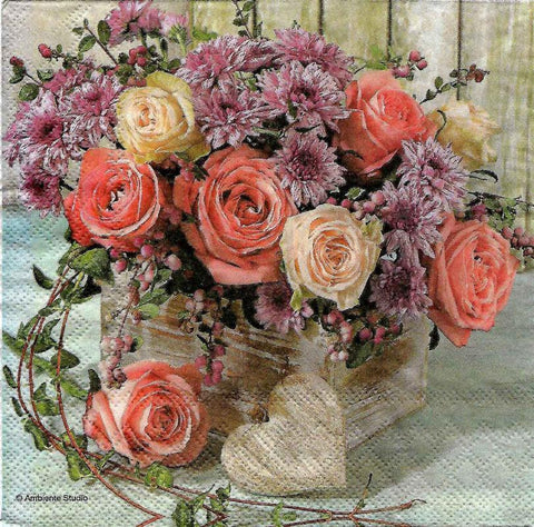 Decoupage Tissue/Napkin - Flower in the Bouquet - 1 Pc