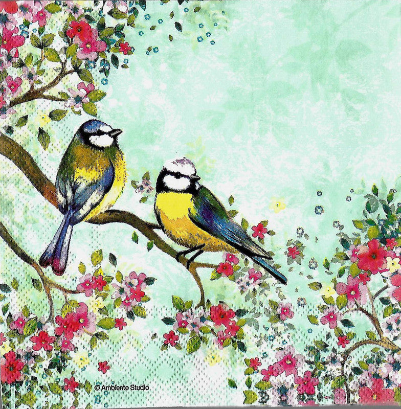 Decoupage Tissue/Napkin - Green leela bird - 1 Pc