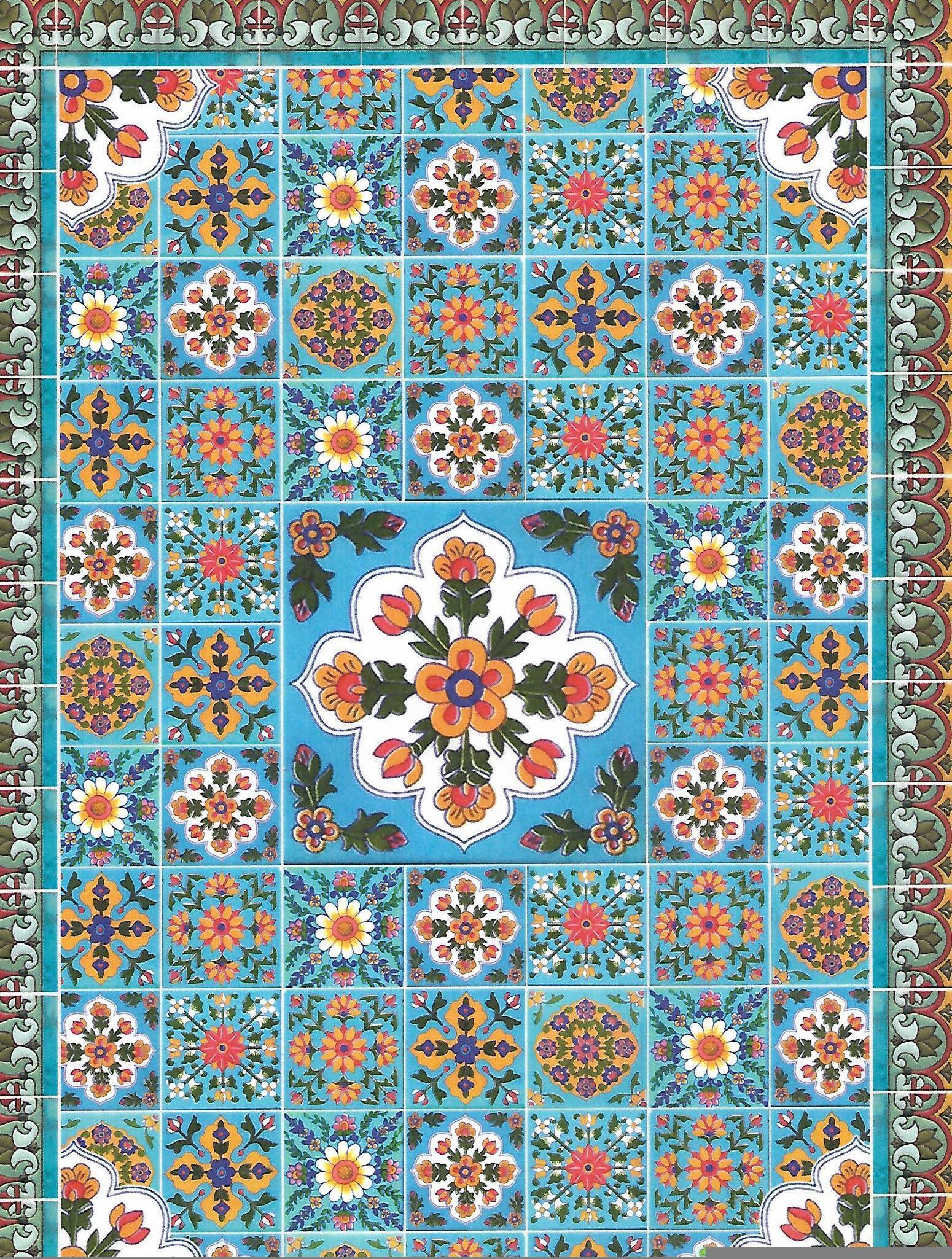 Decoupage Filament Paper - Tile design - A4 Size - 2 Sheets