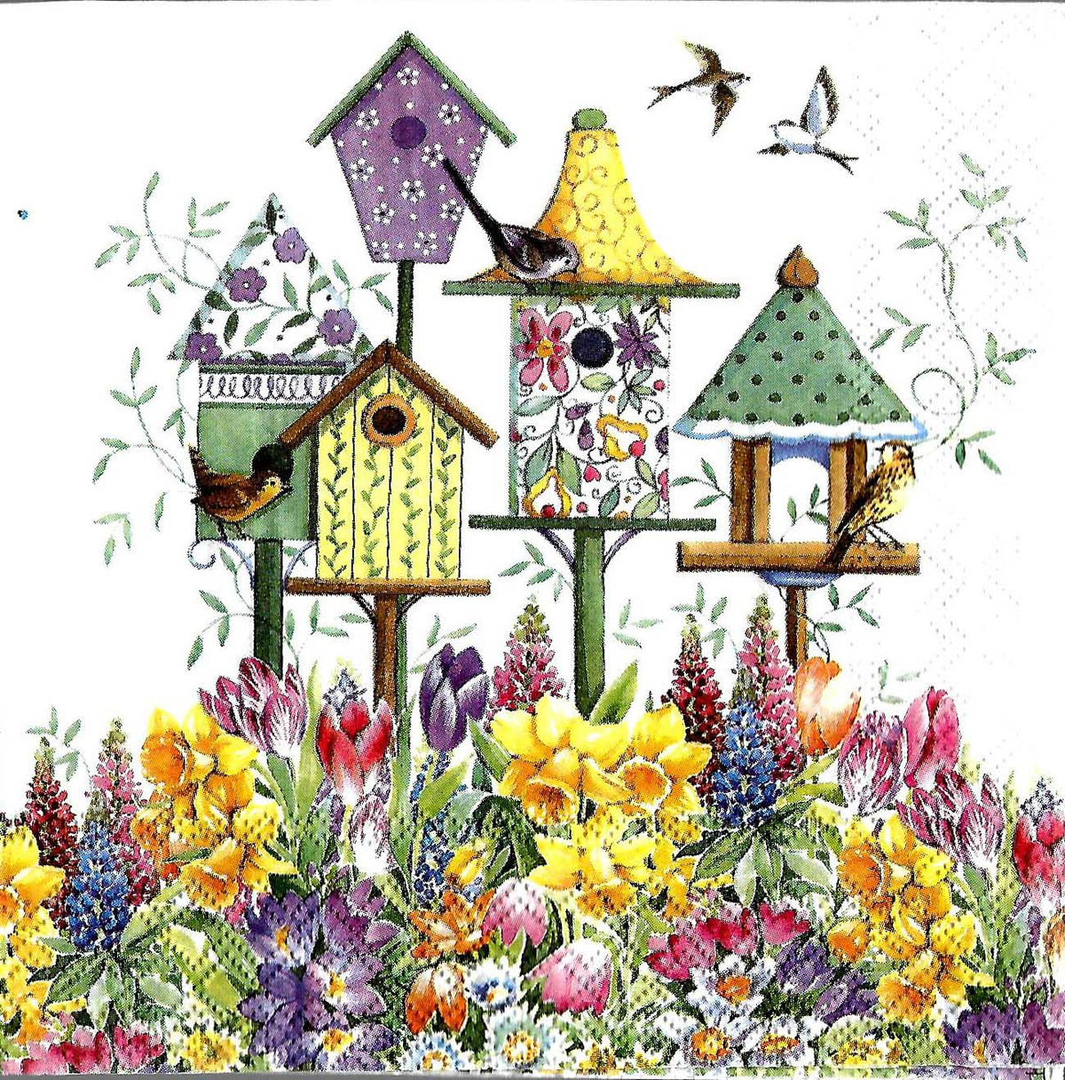 Decoupage tissue/Napkin - Bird House - 1 Pc.
